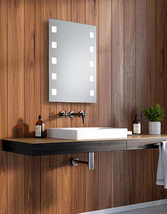 Зеркало Dim Dzerkal SECO с LED-подсветкой 50х80 см (8687)