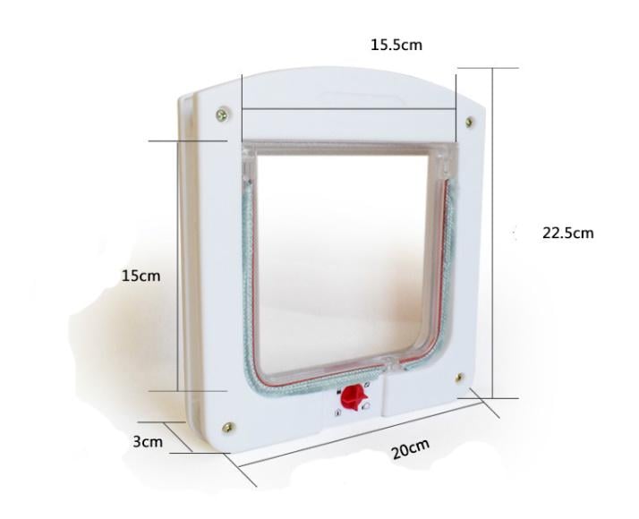 Дверца двусторонняя для кошек и мелких собак 22,5х20х3,5 см Белый (735286975) - фото 2