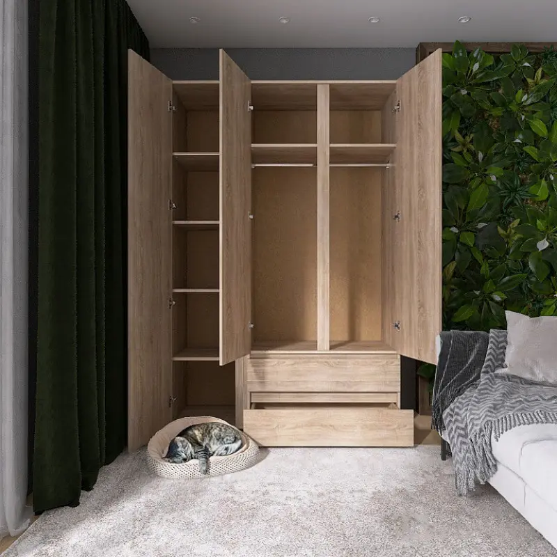 Шафа для спальні тридверна Еверест ШЛ-3 Лайт 137х52х208 см Дуб Сонома (23390319) Шафа для спальні тридверна Еверест ШЛ-3 Лайт 137х52х208 см Дуб Сонома (23390319)