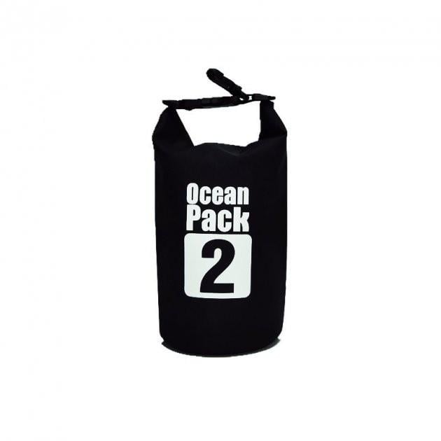Герморюкзак Ocean Pack с шлейкой на плечо 2 л Black (HP50359)