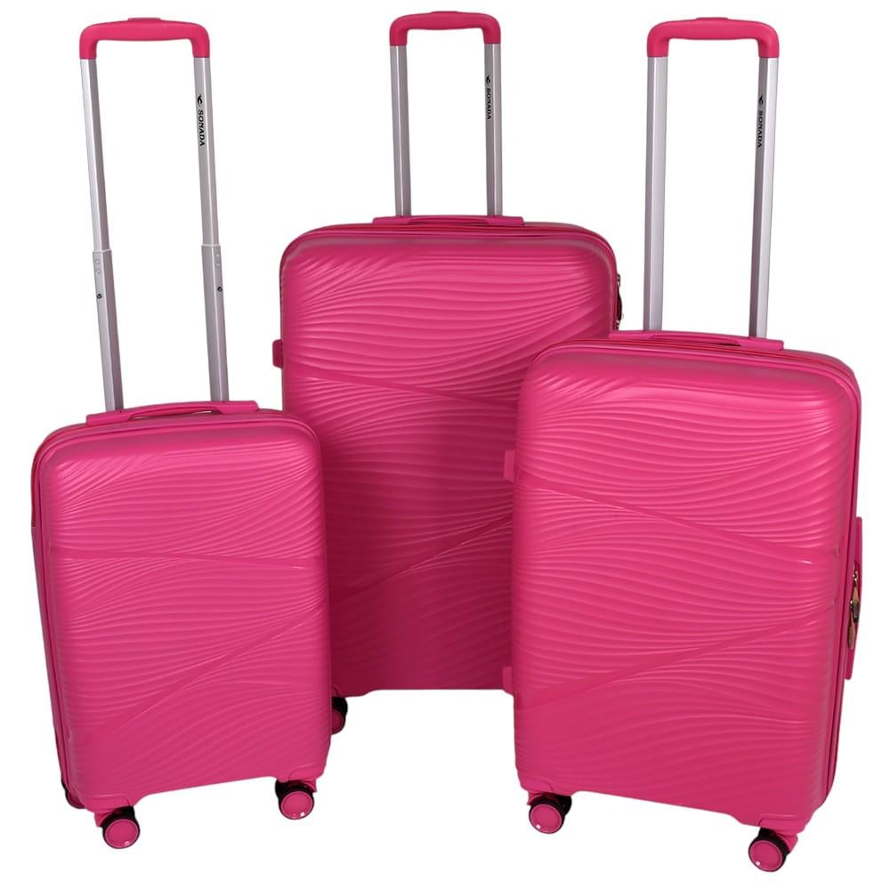 Комплект чемоданов с кодовым замком Sonada R37253-P 3 шт. 20/24/28" Розовый (31400210)