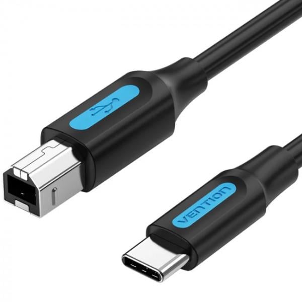 Кабель для принтера Vention USB2.0 C Male - B Male 2 м Черный (CQUBH)