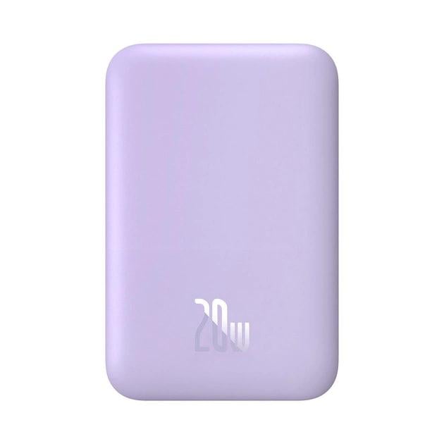 Повербанк Baseus Magnetic Mini 6000 mAh 20 W 2в1 QC3.0+PD3.0 з бездротовою зарядкою Qi 15 W Purple (P10059002513-00) - фото 2