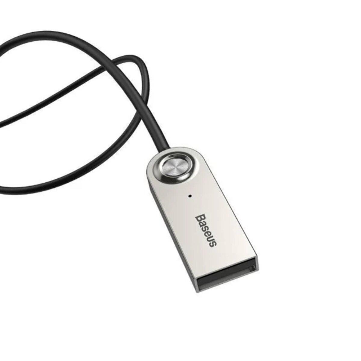 Аудио ресивер FM-трансмиттер Baseus BA01 USB Wireless adapter cable AUX/USB Black (CABA01-01) - фото 4