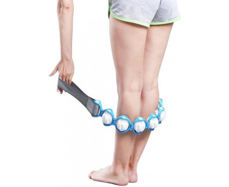 Массажер ручной роликовый Massage Rope Лента 6 шаров Голубой - фото 2