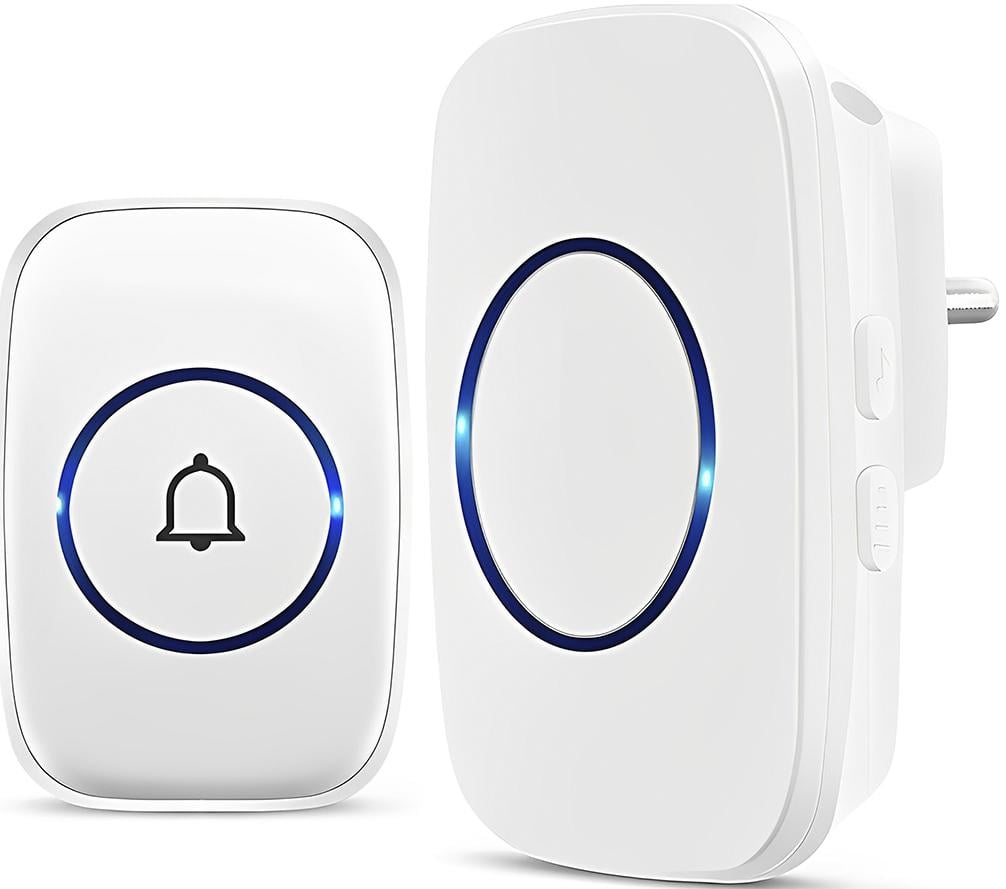 Комплект дверного звонка Kayfovo DBW-300M водонепроницаемый DoorBell до 300 м Белый (28600) Комплект дверного звонка Kayfovo DBW-300M водонепроницаемый DoorBell до 300 м Белый (28600)