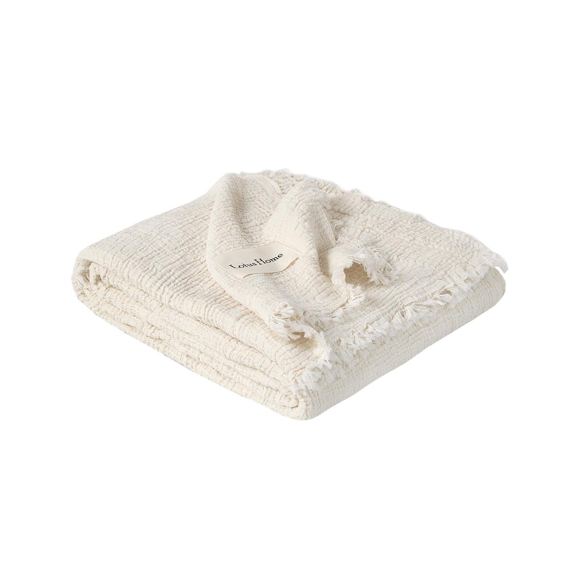 Покрывало Lotus Home Larna Muslin 160x200 см Cream (svt-2000022344289) - фото 2 Покрывало Lotus Home Larna Muslin 160x200 см Cream (svt-2000022344289) - фото 2