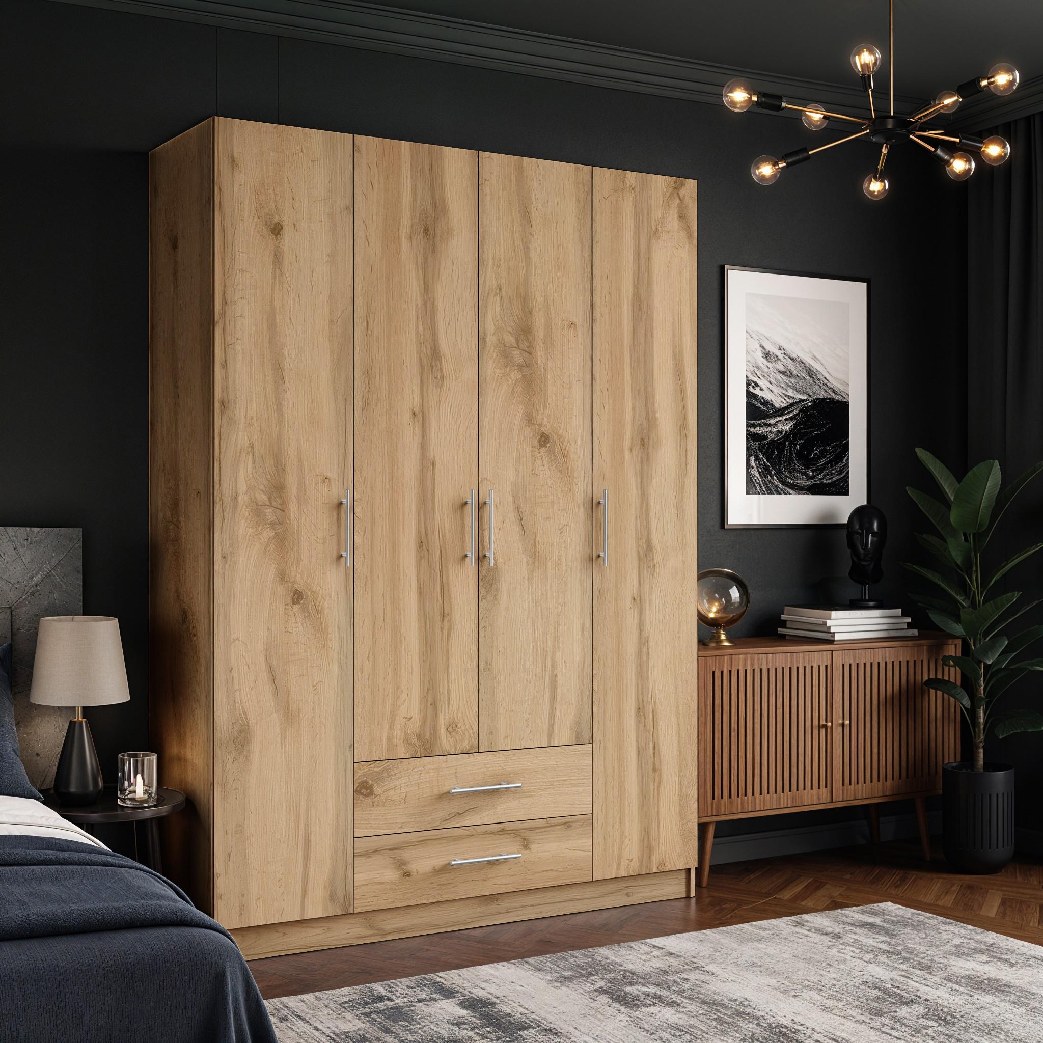 Шкаф для одежды Standart 2+4 1286x416x1900 мм Дуб Аппалачи - фото 1