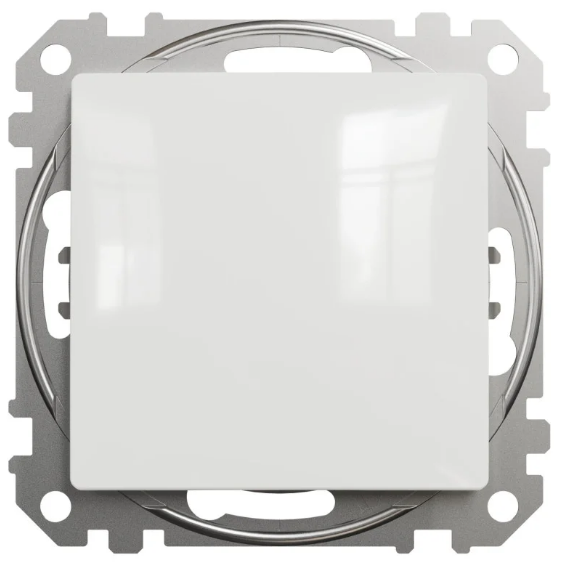 Выключатель одноклавишный Schneider Sedna Design перекрестный Белый (28437881)