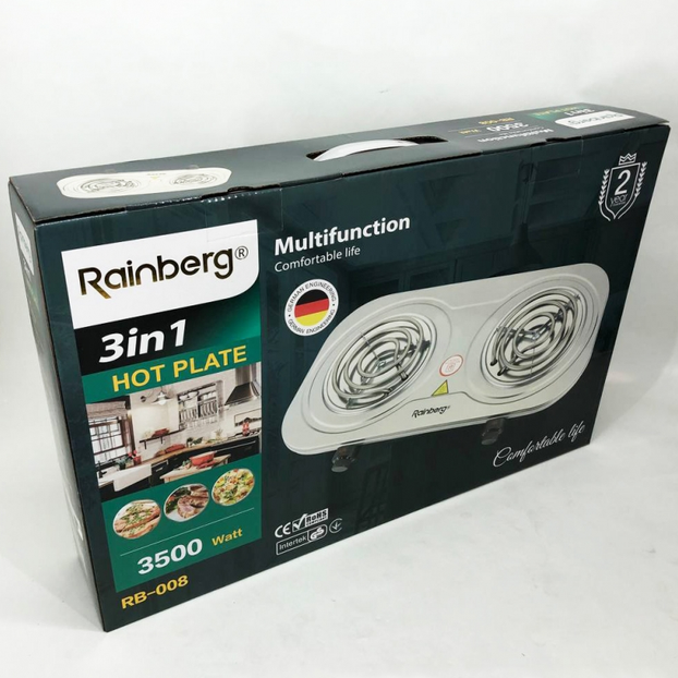 Плитка для разжигания угля Rainberg 008 3500W (22554) - фото 9 Плитка для разжигания угля Rainberg 008 3500W (22554) - фото 9