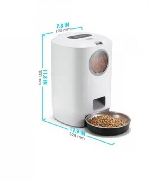 Годівниця для котів та собак розумна OrangeFox автоматична на 4,5 л з налаштуванням прийомів їжі White (B0020) - фото 2