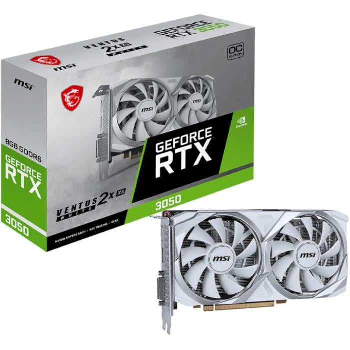 Видеокарта MSI VENTUS NVIDIA RTX 3050 2X XS 8 G OC 1807 МГц PCIe 4,0 White (d6cdf84e)