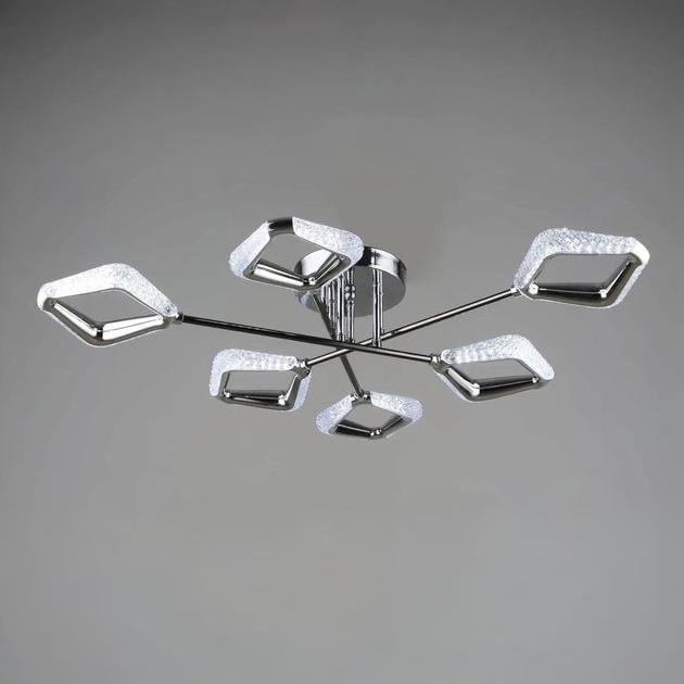 LED-люстра потолочная Sirius с металлическим каркасом 3000/6500K IP20 B YH1306/6 CH+BK 36W Хром/Черный (28688313)