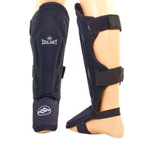 Захист для гомілки та стопи Zelart Муай Тай ZB-4214 XL Чорний (37363004)
