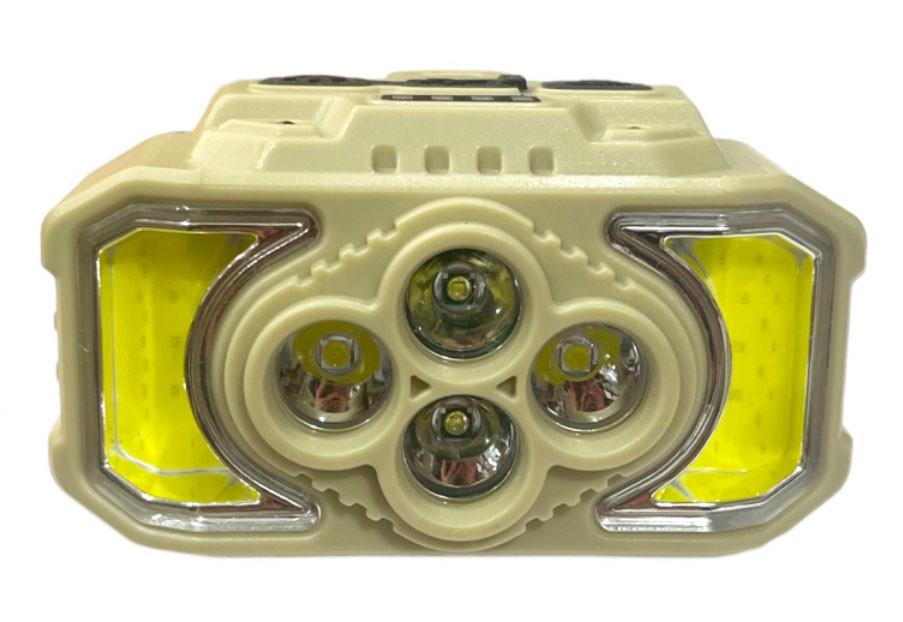 Фонарь налобный аккумуляторный HX-815S с сенсорным датчиком движения Type-C 18650 с красным и белым светом (2005748708)