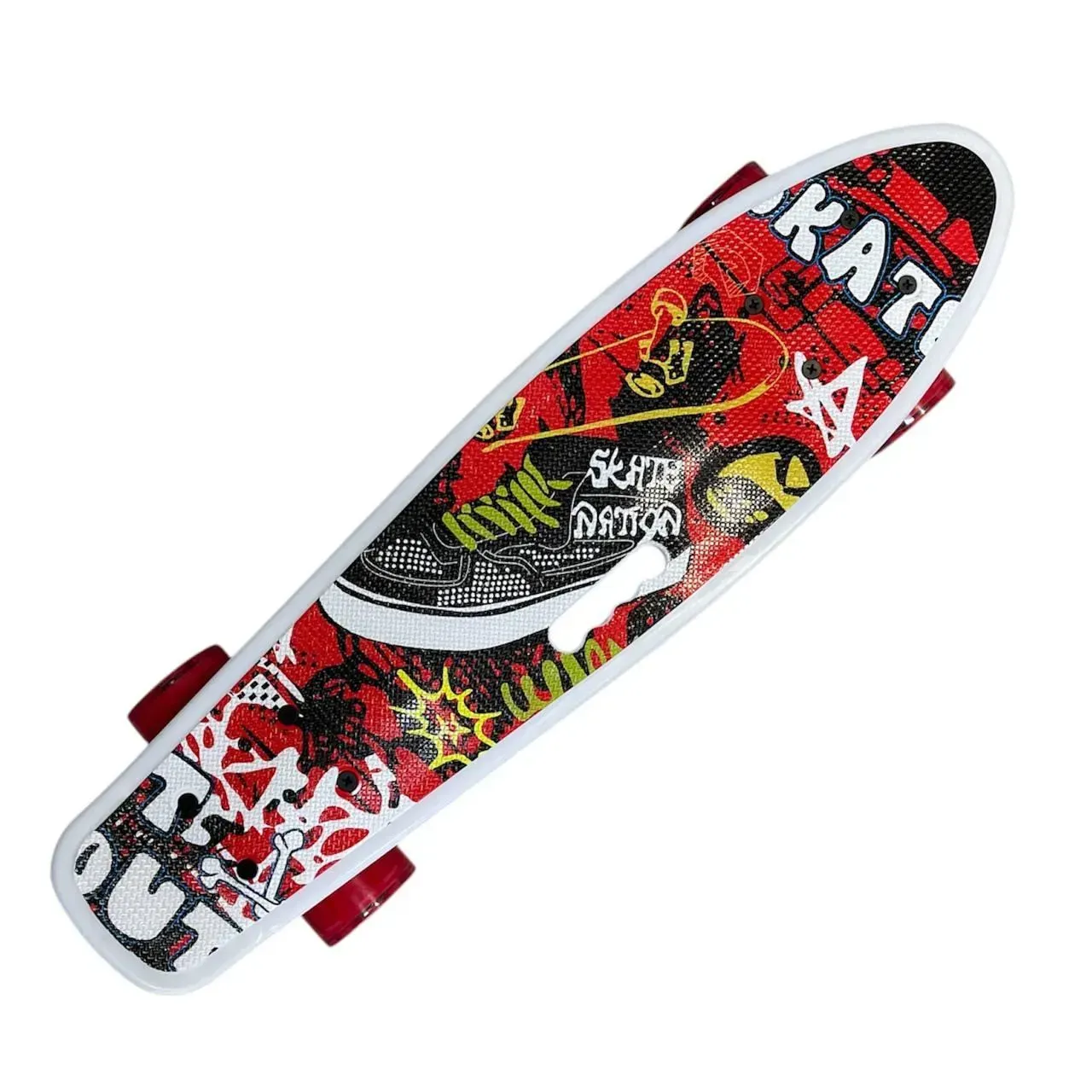 Пенниборд со светящимися колесами с ручкой для переноски до 70 кг (26844834) - фото 2 Пенниборд со светящимися колесами с ручкой для переноски до 70 кг (26844834) - фото 2