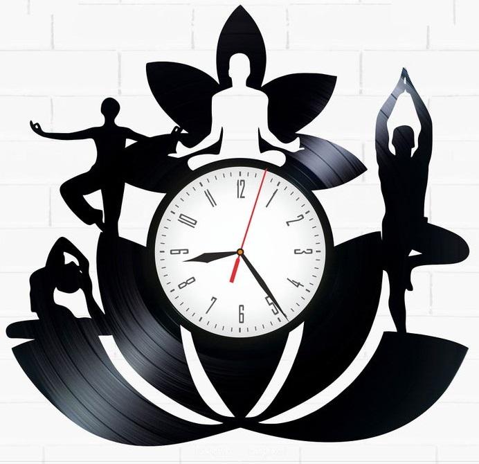 Часы настенные Йога 2156 из виниловой пластинки