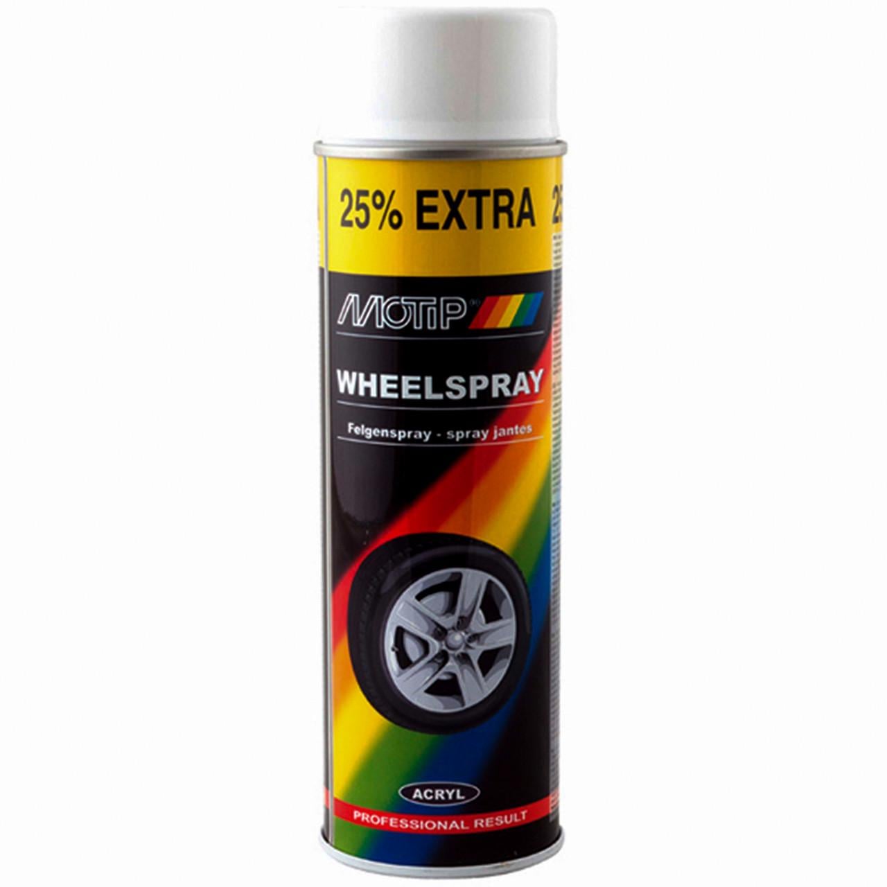 Фарба-емаль для дисків Motip Wheelspray 500 мл Білий глянець Фарба-емаль для дисків Motip Wheelspray 500 мл Білий глянець