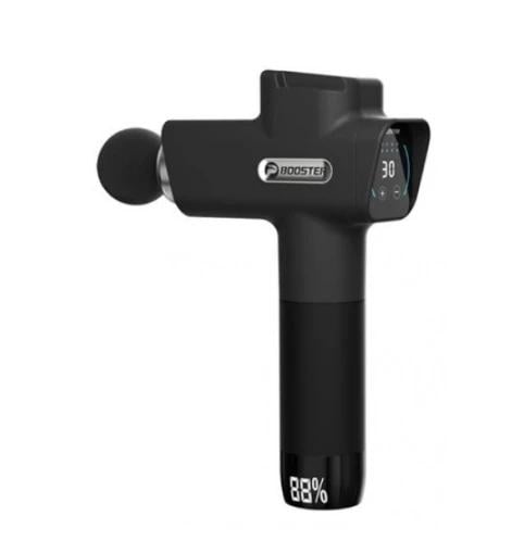 Пістолет перкусійний масажний Booster M2-D 6 насадок 30 швидкостей Чорний