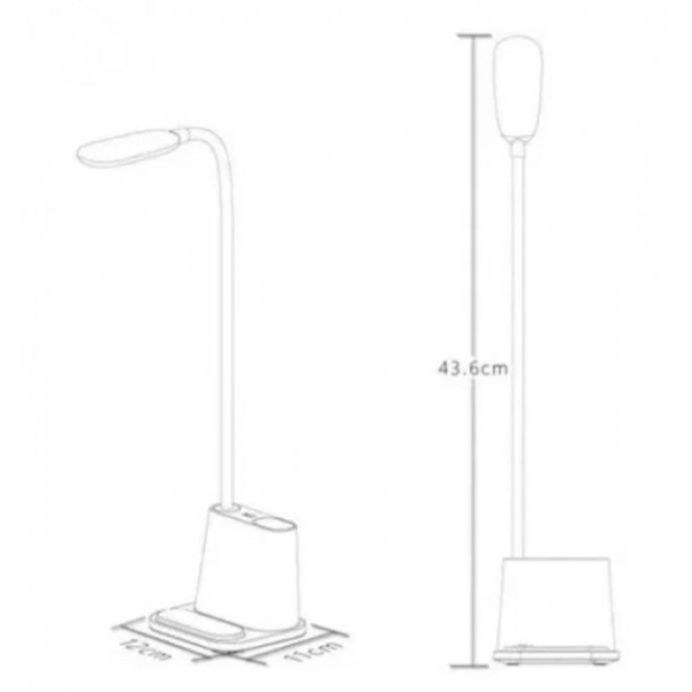 Лампа настільна сенсорна світлодіодна сенсорна 3в1 з PowerBank Білий - фото 6 Лампа настільна сенсорна світлодіодна сенсорна 3в1 з PowerBank Білий - фото 6