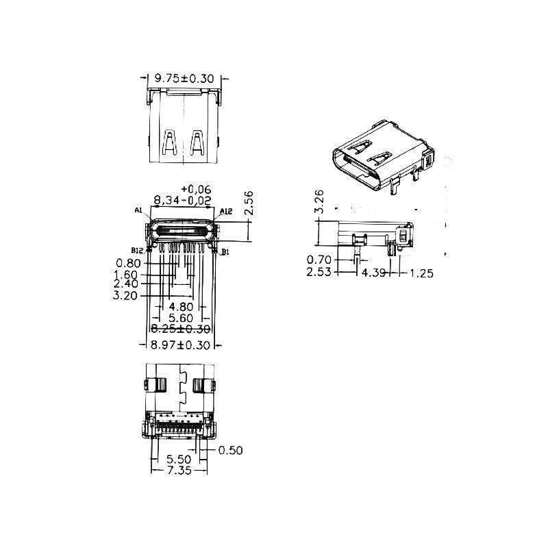 Гнездо USB Type-C T005 (A448003) - фото 3