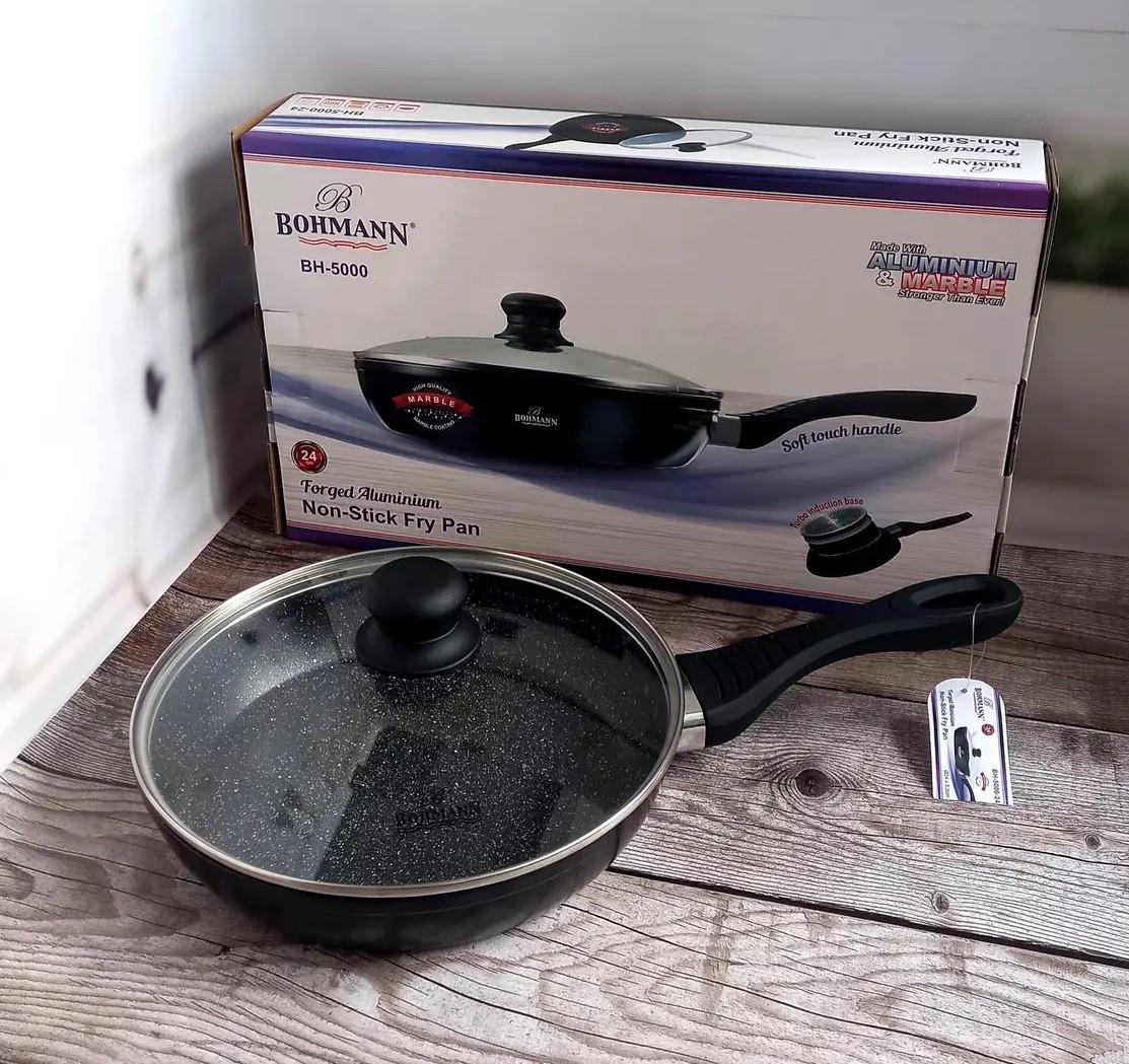 Сковорода Bohmann с 3-слойным мраморным покрытием 24 см (BH 5000-24) - фото 5 Сковорода Bohmann с 3-слойным мраморным покрытием 24 см (BH 5000-24) - фото 5