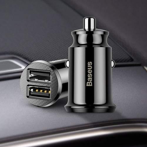 Автомобільний зарядний пристрій Baseus Grain Car Charger адаптер для телефона в машину Black - фото 4