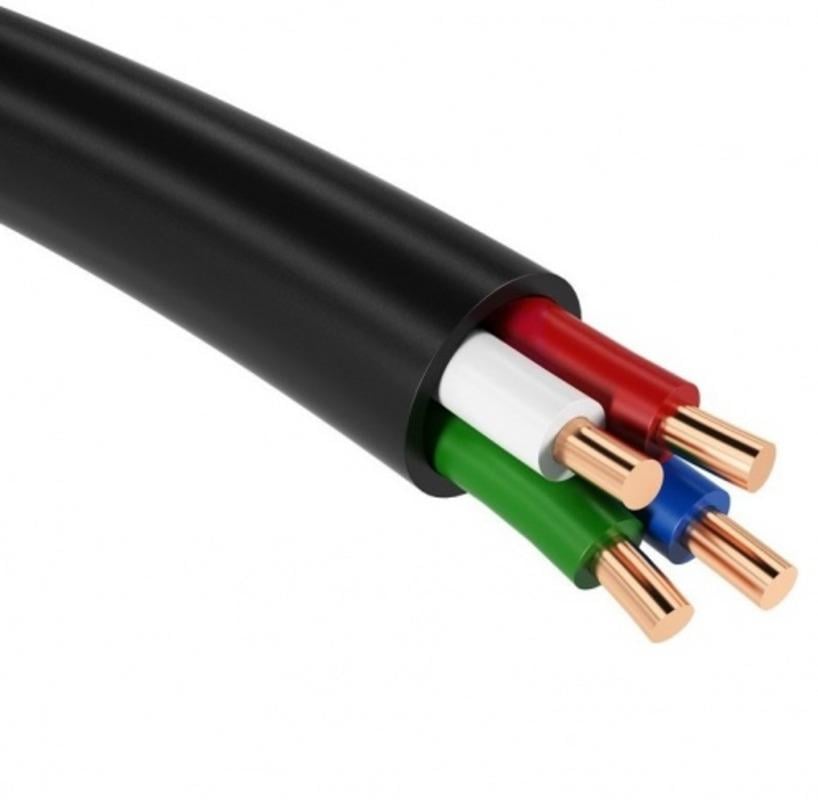 Провод ВВГнг-LS 4х6,0 мм² Гост медь бухта 7 м Черный (001626)