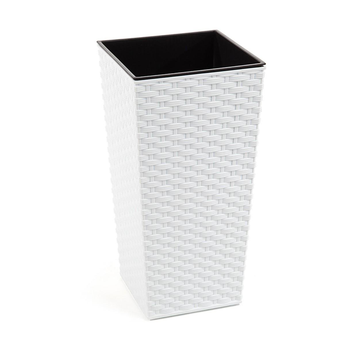 Горщик для квітів Lamela Finezja Rattan 30 см Білий (LA574-05) - фото 1