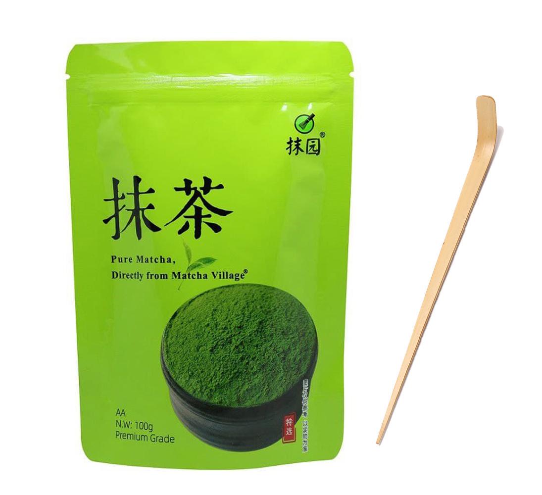 Зеленый чай Матча Smoul Matcha Village 100 г с ложкой Чаcаку в подарок