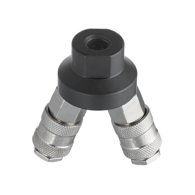 Розгалужувач повітря Intertool PT-1852 1/4" на 2 виходи V-подібний з швидкороз'ємними з'єднаннями 10 bar (130035) - фото 4