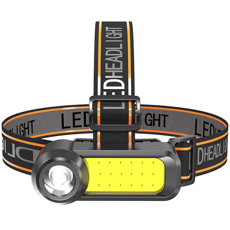 Фонарь налобный светодиодный Bailong WH-1707 с 2 диодами XRE Q5 + COB