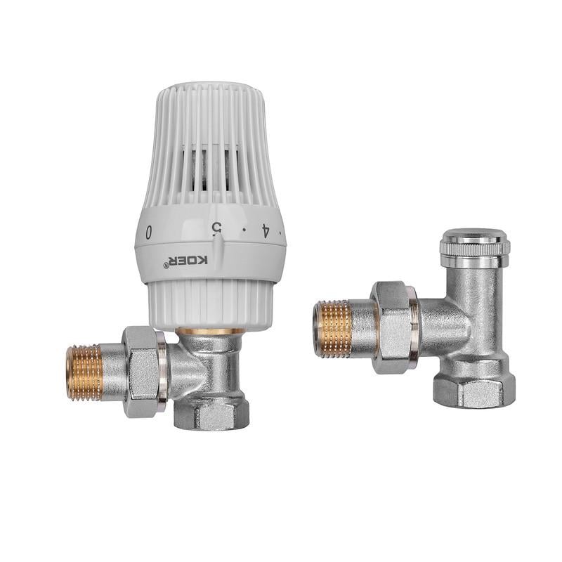 Комплект для підключення радіатора KOER SET-23 кутовий з термоголовкою клікове кріплення 1/2" (KR5284) - фото 6 Комплект для підключення радіатора KOER SET-23 кутовий з термоголовкою клікове кріплення 1/2" (KR5284) - фото 6