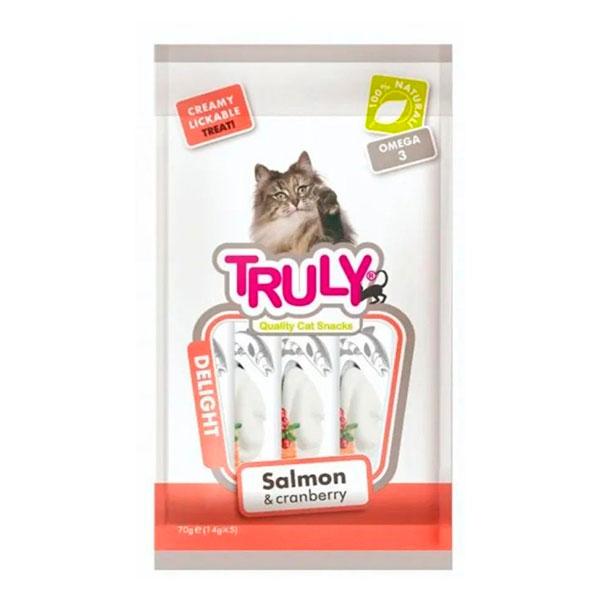 Лакомство для кошек Truly Creamy Snack лосось с клюквой 5х14 г