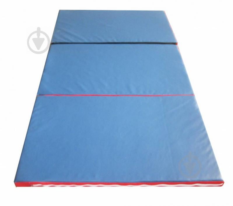 Мат спортивный складной Tia-Sport 200х100х5 см с 3-х частей голубой (sm-0138)