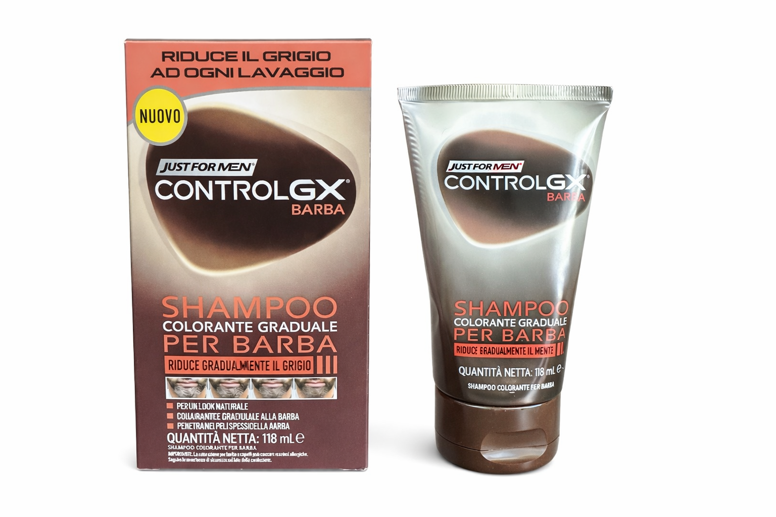 Шампунь для волосся та бороди і вусів проти сивини 118 мл Just For Men Control GX (480993)