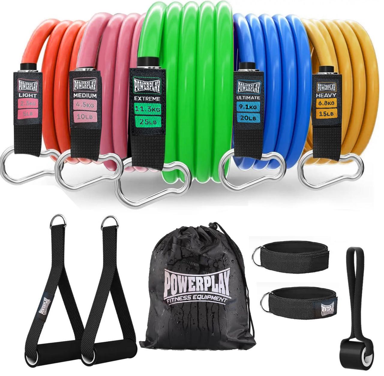 Набор трубчатых эспандеров PowerPlay PP-4102 Expander Set 5 шт. до 35 кг (A-012903) Набор трубчатых эспандеров PowerPlay PP-4102 Expander Set 5 шт. до 35 кг (A-012903)