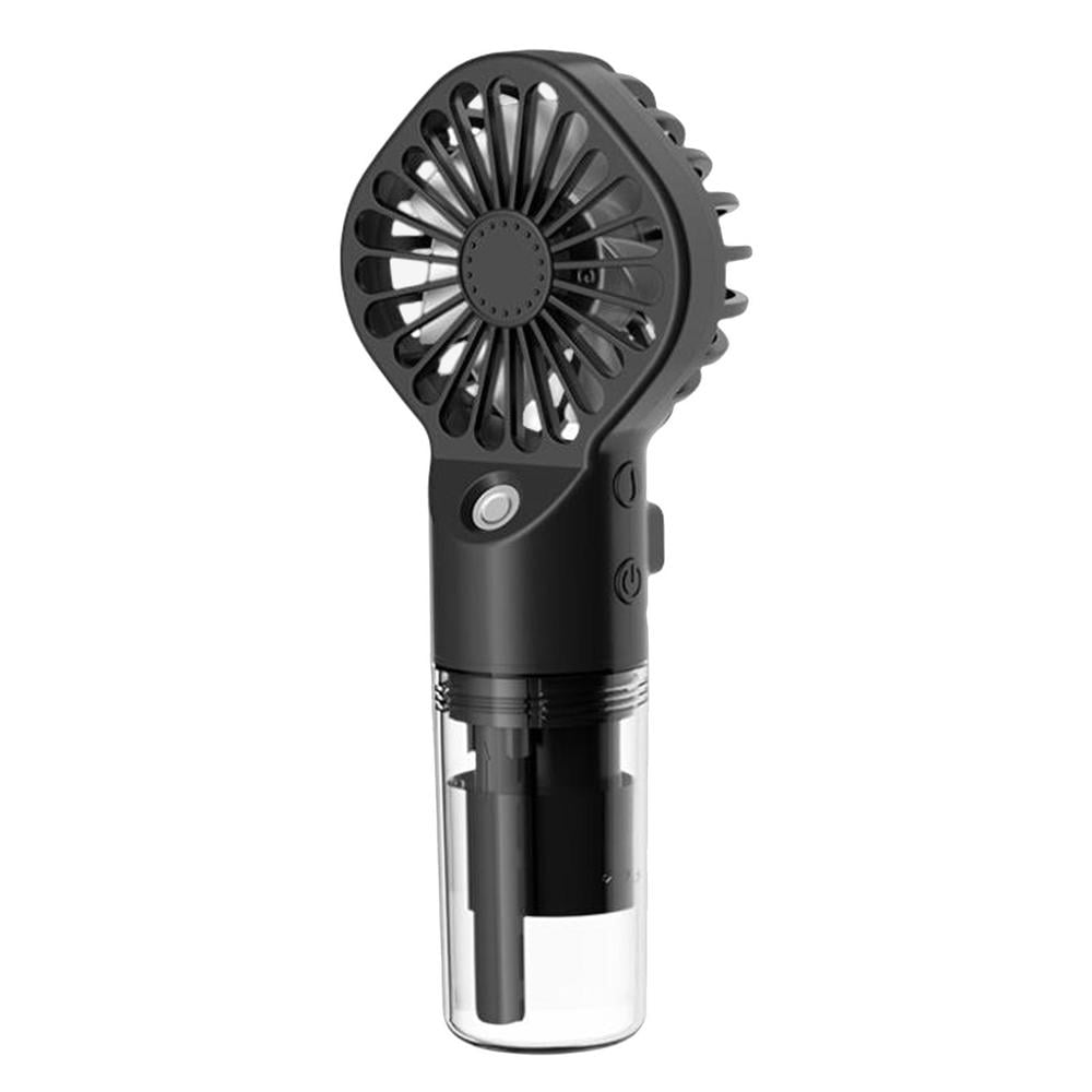 Мини-вентилятор портативный Portable Fan PF-04 USB с увлажнителем аккумуляторный 3 скорости 600 мАч Черный (SS-85)
