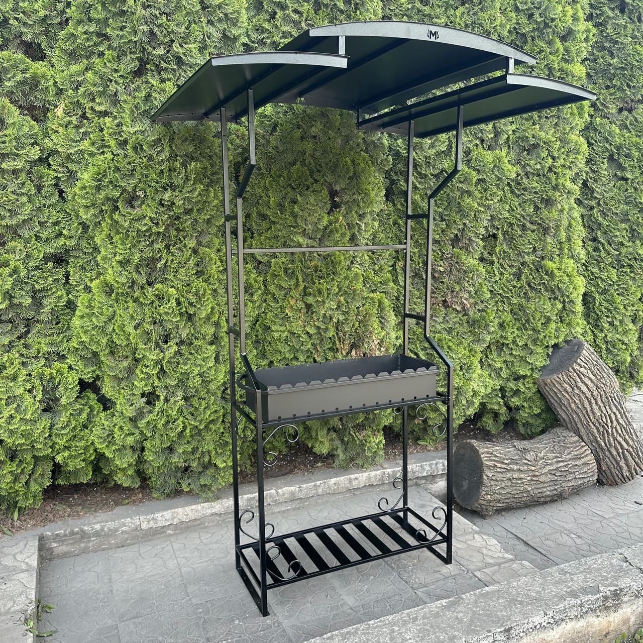 Мангал Metalzavod Зевс на 12 шампурів 3 мм з дахом 134х115х221,4 см (MD12-3-DAH) - фото 8 Мангал Metalzavod Зевс на 12 шампурів 3 мм з дахом 134х115х221,4 см (MD12-3-DAH) - фото 8