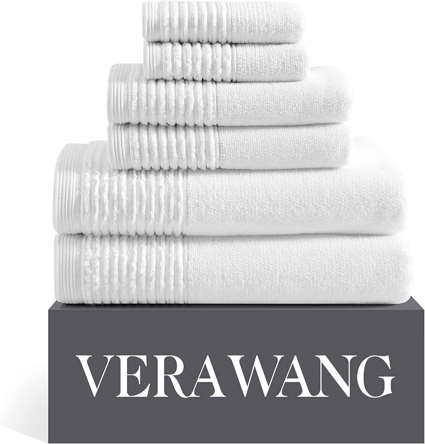 Полотенца махровые Vera Wang из плотного 100% хлопка комплект для двух человек 570 г/м2 6 шт. Белый (37237355)