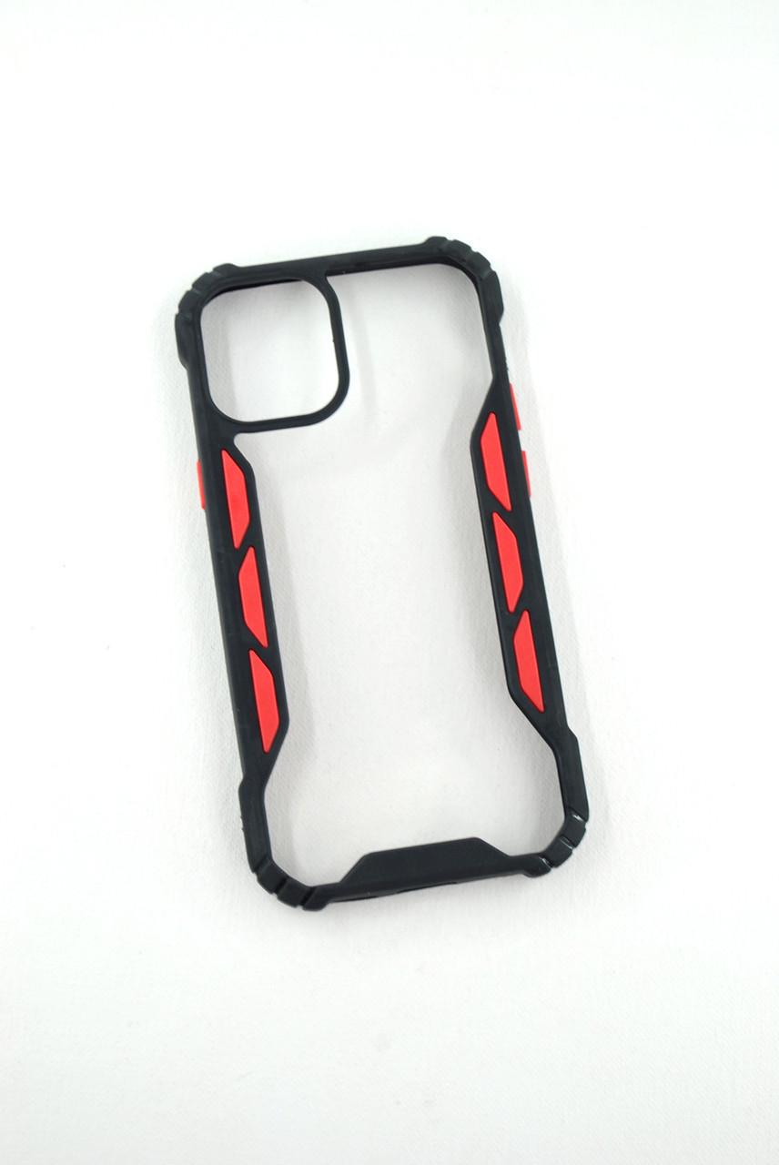 Чехол для телефона iPhone 12mini Silicone Vitrazh black/red