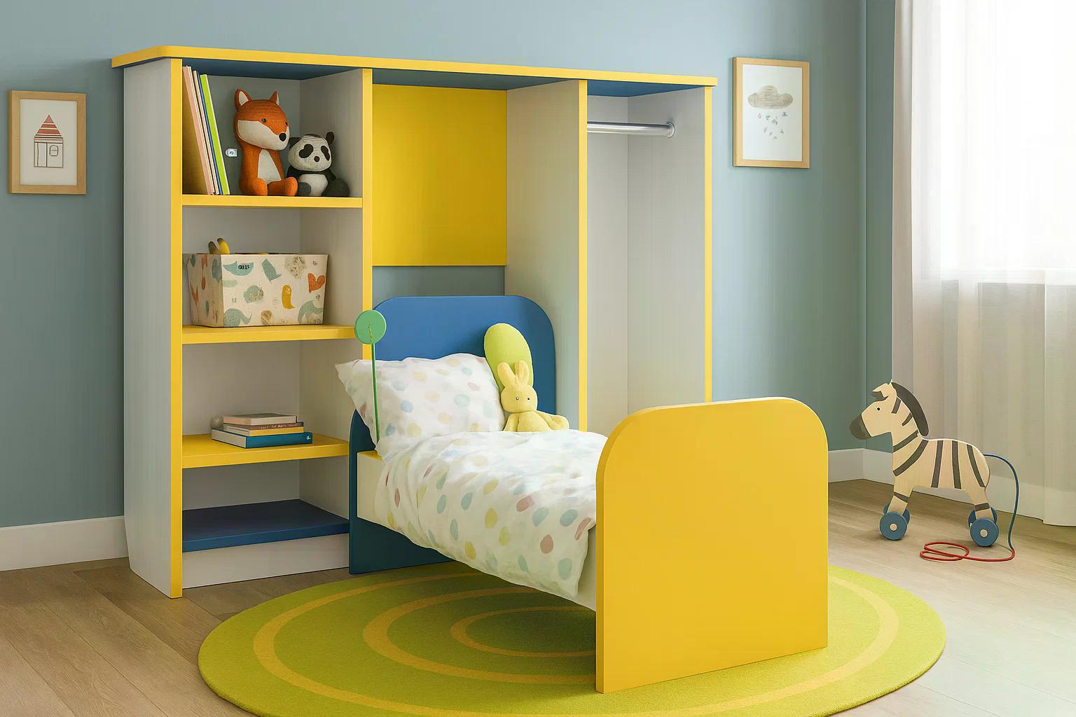 Ігрові меблі для дитячого садка Спальня Yellow/Blue - фото 3