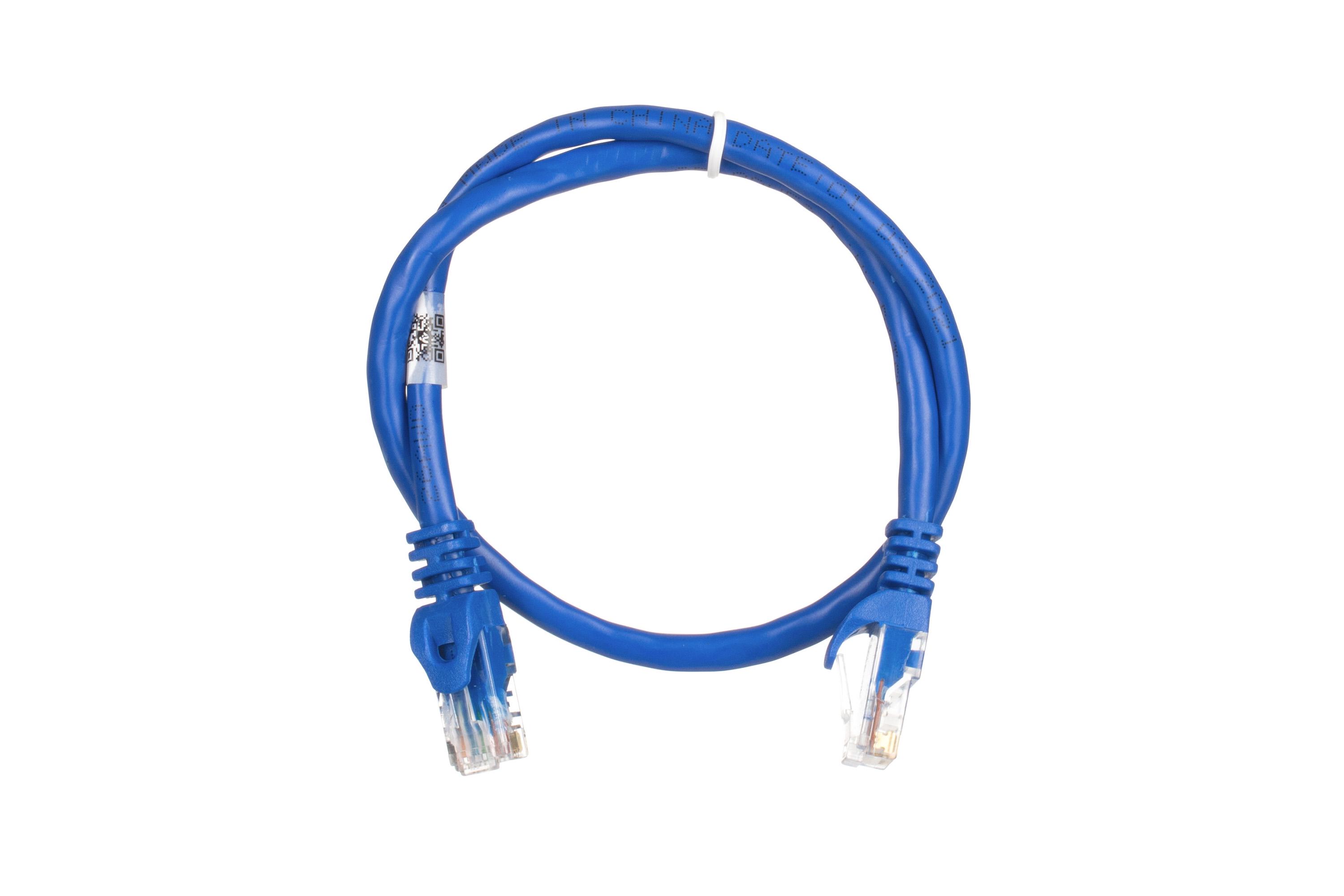 Патч-корд 2E Cat 6 26AWG з екранованою крученою парою UTP 0,5 м Синій (2E-PC6COP-050BL) - фото 1