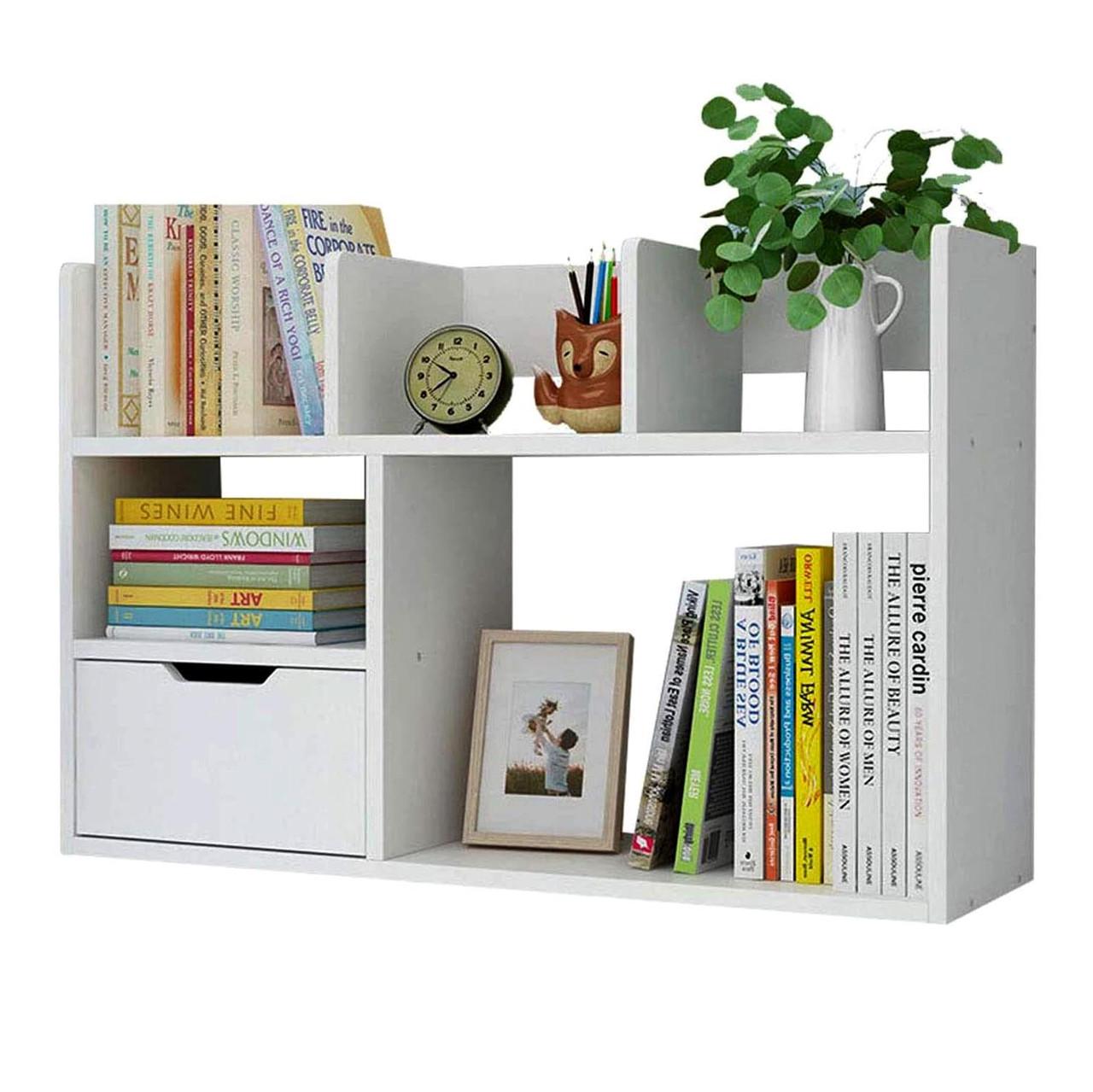 Полка-надстройка настольная из дерева Шанета зефир (АКД-009820)