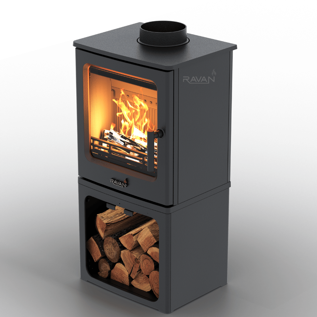 Печь-камин чугунная Ravan Magic на дровах 10 кВт (5268)
