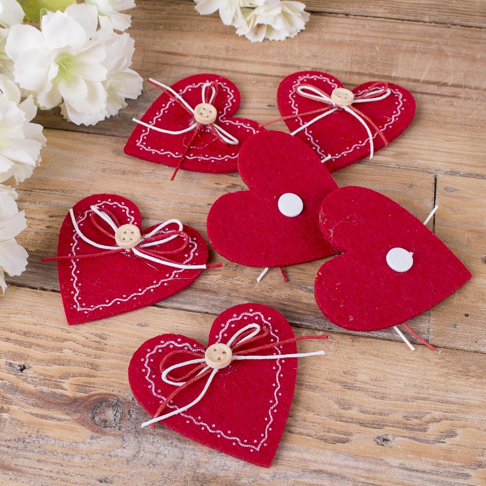 Наклейки Сердца из флизелина (2593)