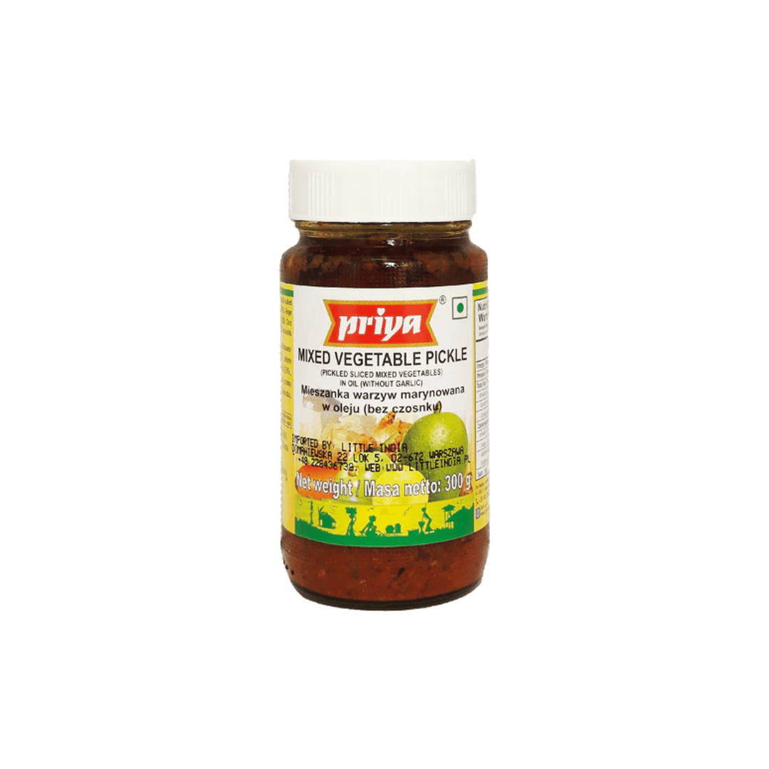 Пікулі Priya Овочевий мікс в олії без часнику 300 г (785018012442)