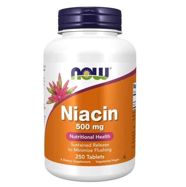 Ниацин NOW Foods Niacin 500 мг 250 Tabs