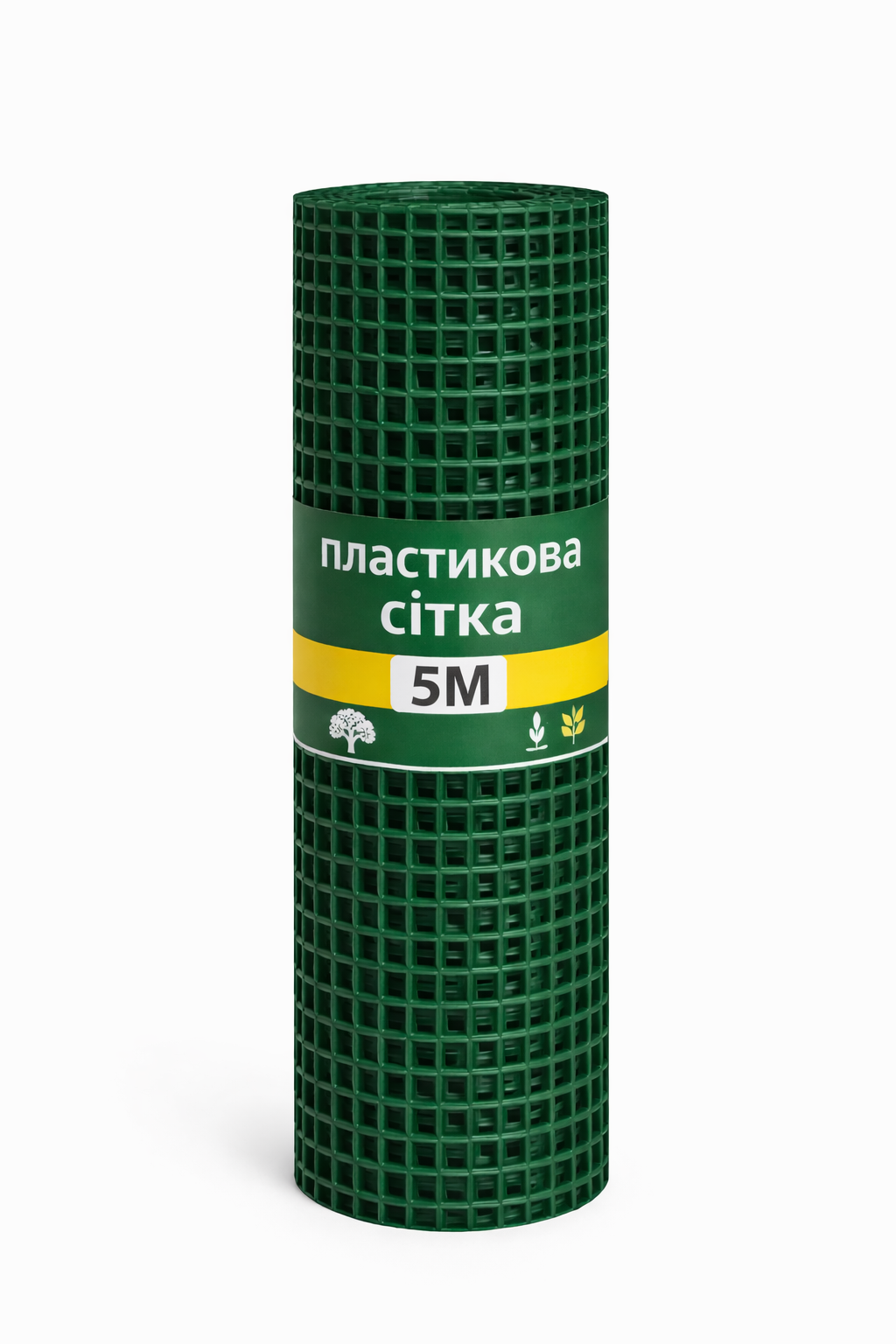 Сетка пластиковая Клевер для заборов и сада 20х20 мм/1х5 м Темно-зеленый (32368745)