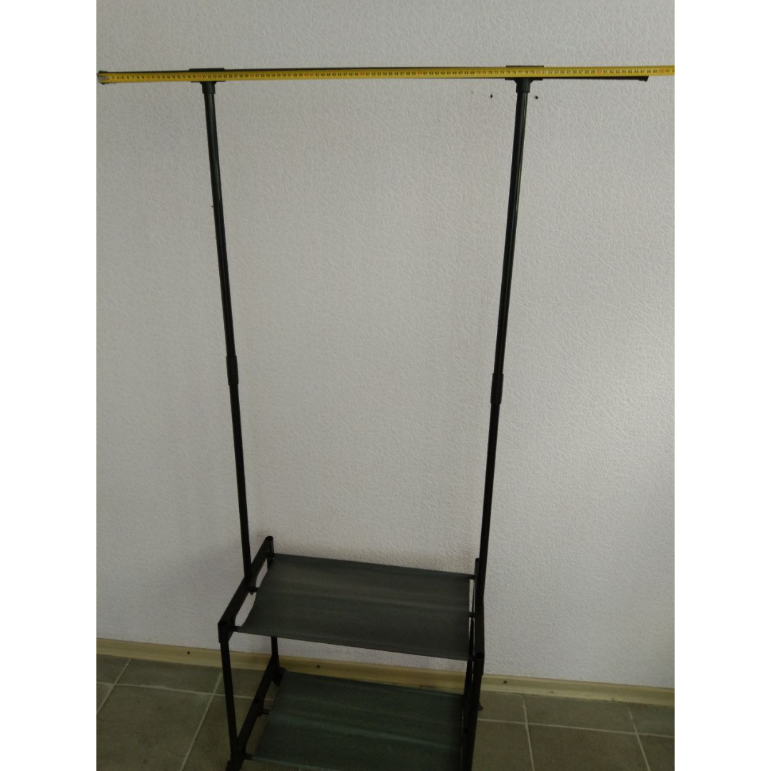 Вешалка напольная SINGLE-POLE SHOE and HAT RACK с 2 полками для обуви (I12-G01) - фото 4